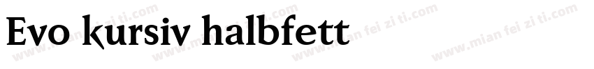 Evo kursiv halbfett字体转换